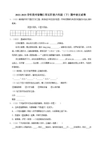 2022-2023学年贵州省铜仁市石阡县六年级（下）期中语文试卷