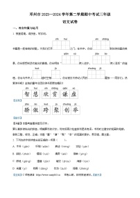 05，2023-2024学年河南省南阳市邓州市部编版三年级下册期中考试语文试卷