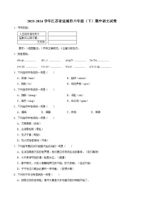 江苏省盐城市2023-2024学年六年级下学期期中语文试卷