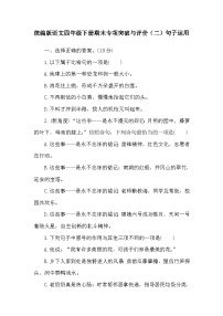 期末专项突破与评价（二）(试题)2023-2024学年句子运用+统编版语文四年级下册