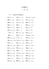 人教部编版语文【二年级下册】期末专项复习（字音）