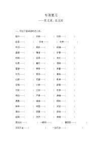 人教部编版语文【二年级下册】期末专项复习（近义词、反义词）