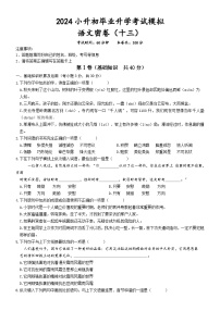 小升初毕业升学考试模拟（十三）试题-2023-2024学年统编版语文六年级下册