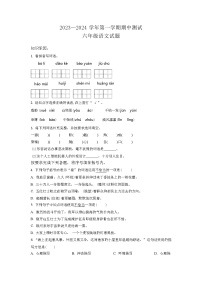 2023-2024学年部编版语文六年级上学期《期中考试题》（解析版）