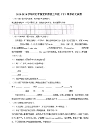 河北省保定市唐县2023-2024学年五年级下学期期中语文试卷