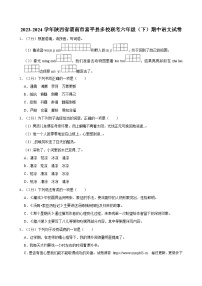 陕西省渭南市富平县多校2023-2024学年六年级下学期期中目标评价语文试卷