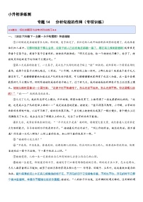 专题14 分析句段的作用（专项训练）2024年小升初语文复习暑假衔接讲练测（原卷版+解释版）