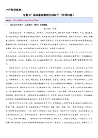 专题07 品味富有表现力的句子（专项训练）2024年小升初语文复习暑假衔接讲练测（原卷版+解释版）