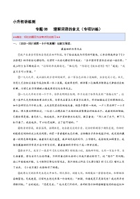 专题08 理解词语的含义（专项训练）2024年小升初语文复习暑假衔接讲练测（原卷版+解释版）