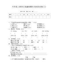 期末达标测试卷 （三）-2023-2024学年语文六年级上册统编版