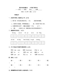 期末考试试题-2023-2024学年语文六年级下册统编版