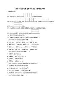 2024年山东省青岛市市北区小升初语文试卷