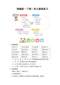 第二单元（知识清单）-2023-2024学年一年级语文下学期期中核心考点集训（统编版）