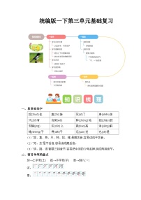 第三单元（知识清单）-2023-2024学年一年级语文下学期期中核心考点集训（统编版）