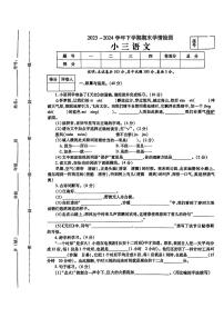 河南省平顶山市郏县2023-2024学年三年级下学期期末学情检测语文试卷