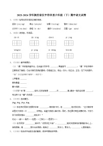 2023-2024学年陕西省汉中市洋县六年级（下）期中语文试卷