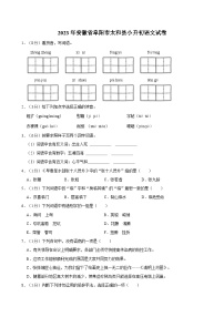 2023年安徽省阜阳市太和县小升初语文试卷