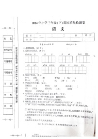 湖南省邵阳市邵阳县2023-2024学年三年级下学期6月期末语文试题