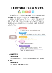 专题06 病句辨析讲义-2024年四升五语文暑假专项提升（统编版）