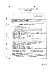 [语文][期末]湖南省长沙市宁乡市2023～2024学年四年级语文下学期6月期末素养检测( 无答案)