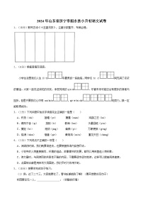 2024年山东省济宁市泗水县小升初语文试卷