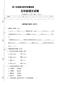 【部编人教版】五年级语文下册 期末冲刺模拟卷（三）