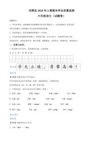 [语文][期末]湖南省永州市双牌县2023～2024学年六年级下册期末考试语文试卷(解析版)