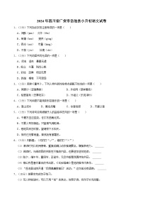 2024年四川省广安市岳池县小升初语文试卷