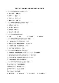 2024年广东省湛江市遂溪县小升初语文试卷