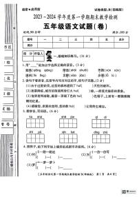 陕西省安康市石泉县部分学校2023-2024学年五年级上学期期末检测语文试题