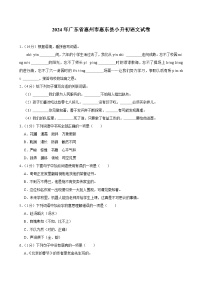 广东省惠州市惠东县2023-2024学年六年级下学期期末语文试卷