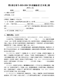 期末综合练习-2023-2024学年语文五年级上册统编版