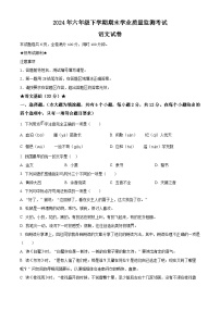 湖北省恩施土家族苗族自治州2023-2024学年统编版六年级下册期末考试语文试卷（原卷版+解析版）