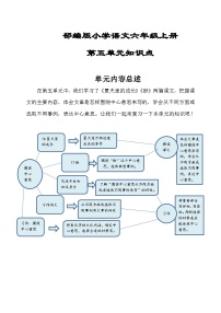 部编版小学语文六年级上册第五单元知识点