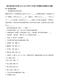 湖北省宜昌市多校2023-2024学年六年级第二学期期末考试语文试卷（原卷版+解析版）