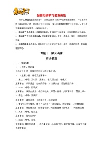 【暑假衔接】知识点专题一0 四大名著（讲义+试题）四升五年级语文（含答案）