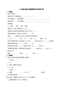 人教部编版四年级下册猫当堂检测题