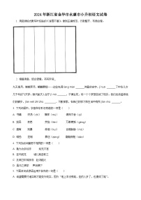 浙江省金华市永康市2024年统编版小升初考试语文试卷（原卷版+解析版）