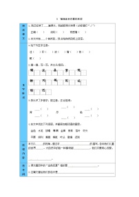 小学语文人教部编版三年级上册铺满金色巴掌的水泥道学案设计