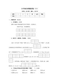 [语文]统编版2024年小升初分班模拟语文测试卷（十）（含答案）