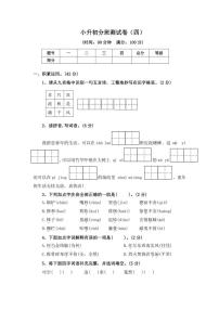[语文]统编版2024年小升初分班模拟语文测试卷（四）（含答案）