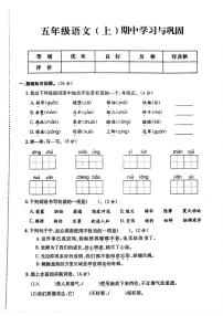 河南省信阳市罗山县2022-2023学年五年级上学期期中语文试题