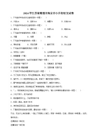 江苏省南通市海安市2024年小升初考试语文试卷（含答案解析）