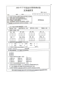 湖南省邵阳市邵阳县2023-2024学年五年级上学期期末语文试卷