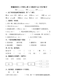 小学语文统编版（2024）二年级上册我是什么当堂达标检测题