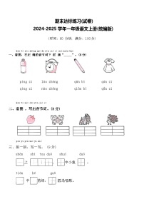 期末达标练习(试卷)-2024-2025学年一年级语文上册(统编版)