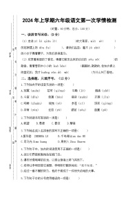 湖南省衡阳市衡山县星源学校2024-2025学年六年级上学期9月月考语文试题