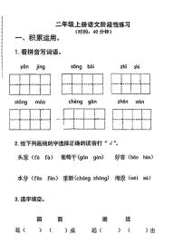 山东省济宁市任城区2023-2024学年二年级上学期期中测试语文试卷
