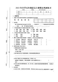 江西省赣州市于都县2023-2024学年五年级上学期期末语文试卷