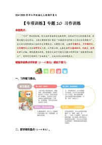 专题 10 习作训练（专项训练）-2024-2025学年六年级语文上学期期中复习讲练测（统编版）